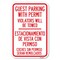 Signmission Guest Parking with Permit Violators Will Heavy-Gauge Aluminum Sign, 12" x 18", A-1218-23926 A-1218-23926 - alternate 1